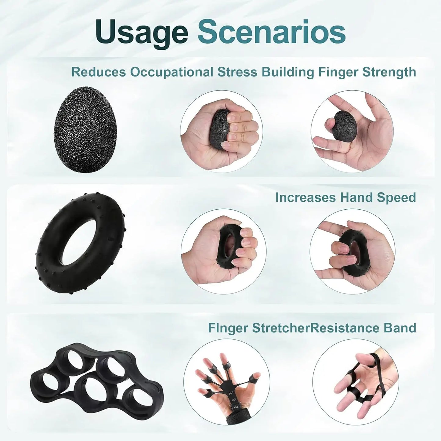 Mechanical Counting Grip Strength Trainer With Finger Exerciser For Muscle Building Hand Injury Recovery Rehabilitation Training