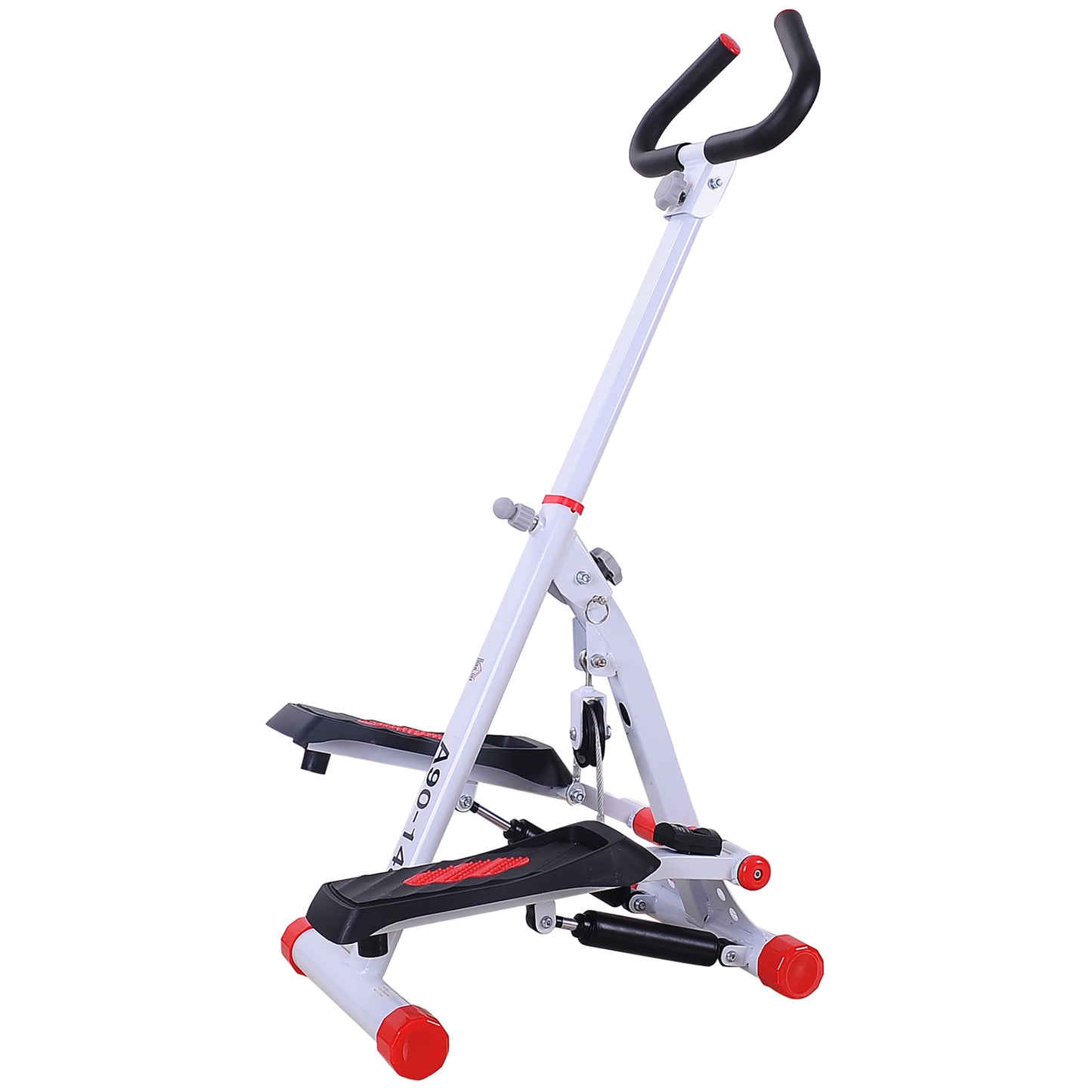 Stepper W/ Handle Hand Grip Workout Fitness Machine For Fitness Aerobic Exercise Home Gym Red