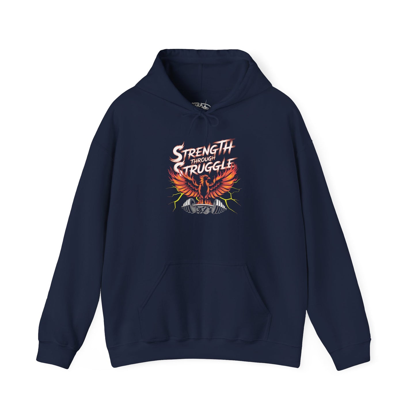 Strength Through Struggle Hoodie — Phoenix Weightlifting Motivational Sweatshirt