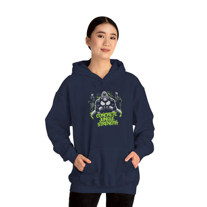 Concrete Jungle Strength Hoodie — Gorilla Gym Weightlifting Hoodie