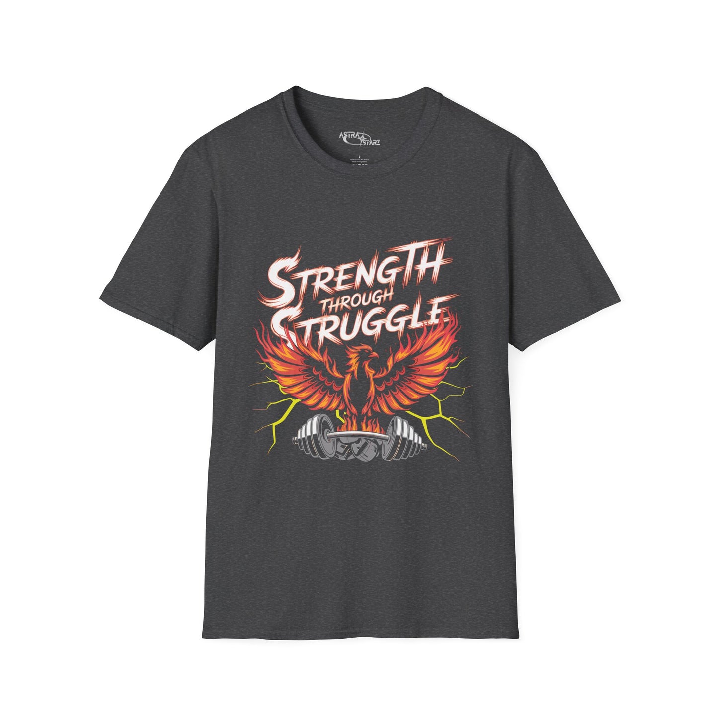 Strength Through Struggle Phoenix T-Shirt — Astra Starz Graphic Fitness Tee