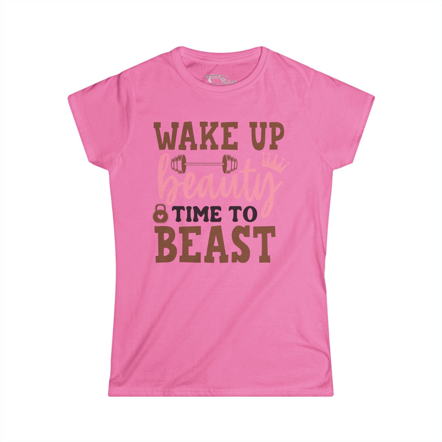 Wake Up Beauty, Time to Beast Women's Fitness Tee