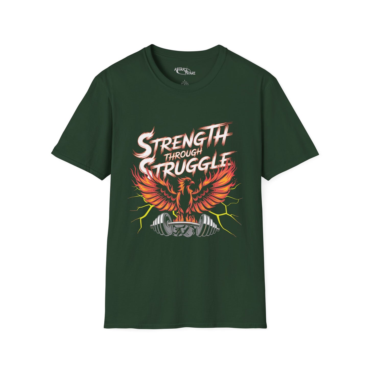 Strength Through Struggle Phoenix T-Shirt — Astra Starz Graphic Fitness Tee