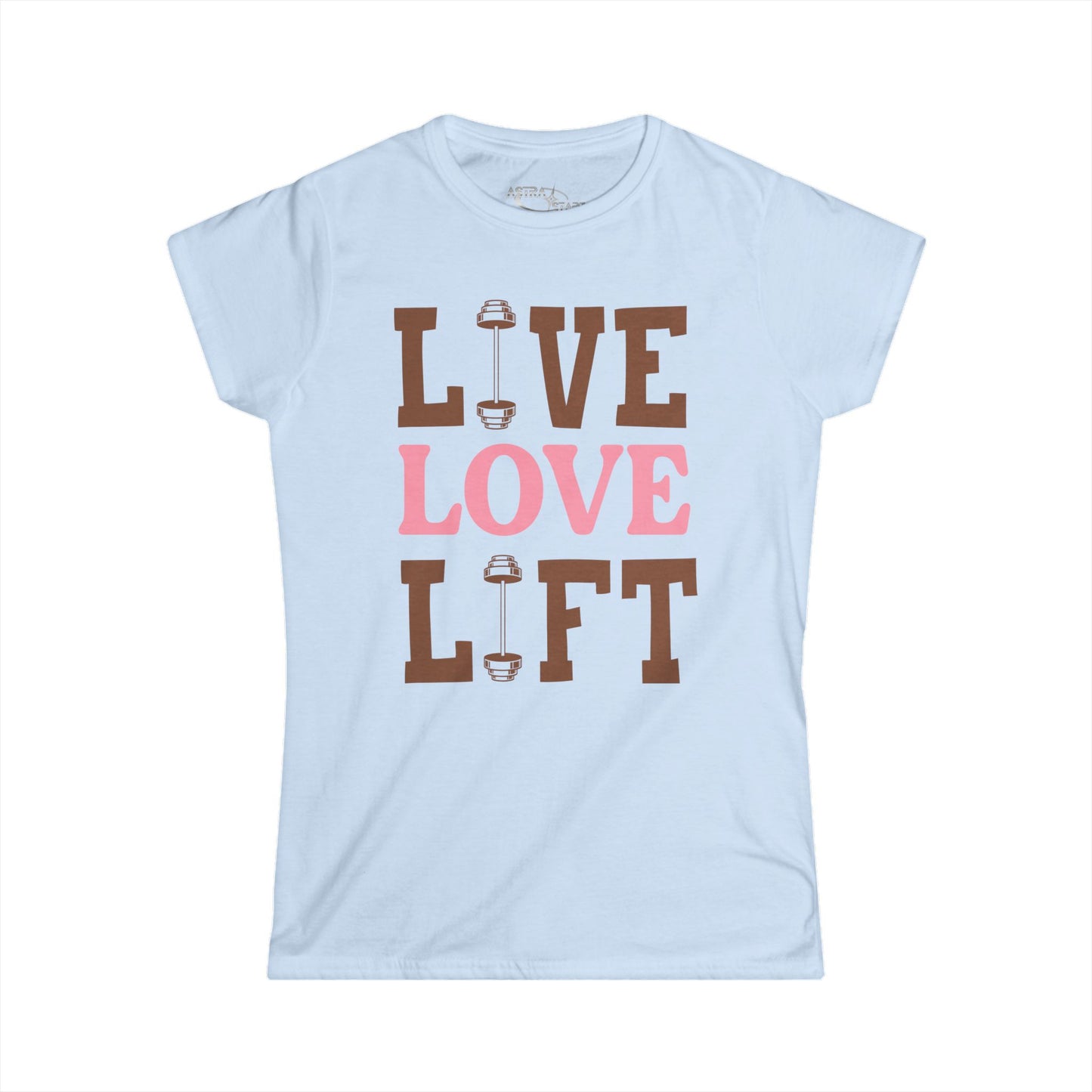 Live Love Lift Women's Fitness Tee — Weightlifting Barbell Gym Shirt