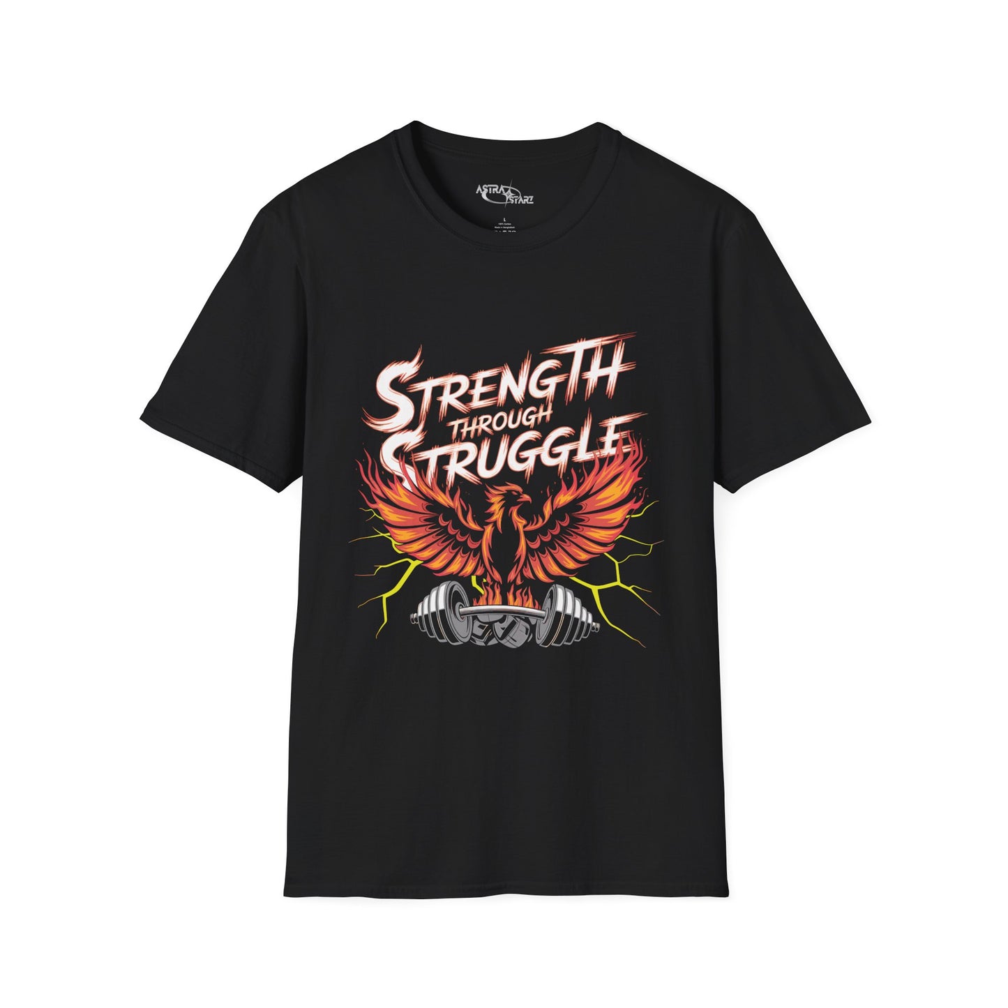 Strength Through Struggle Phoenix T-Shirt — Astra Starz Graphic Fitness Tee
