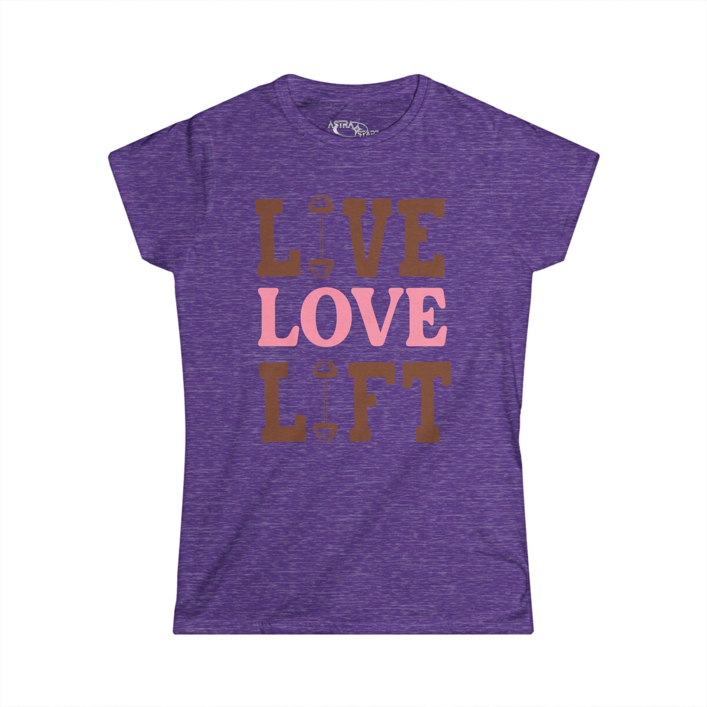Live Love Lift Women's Fitness Tee — Weightlifting Barbell Gym Shirt
