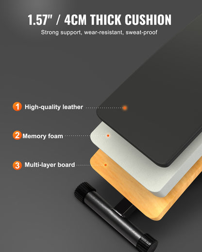 Sit Up Bench, Folding Curved Decline Ab Bench, With 5 Adjustable Height Settings, Heavy-Duty Steel, Non-Slip Design, 500 Lbs Capacity For Home Gym Workouts, Strength Training, Full Body Muscles