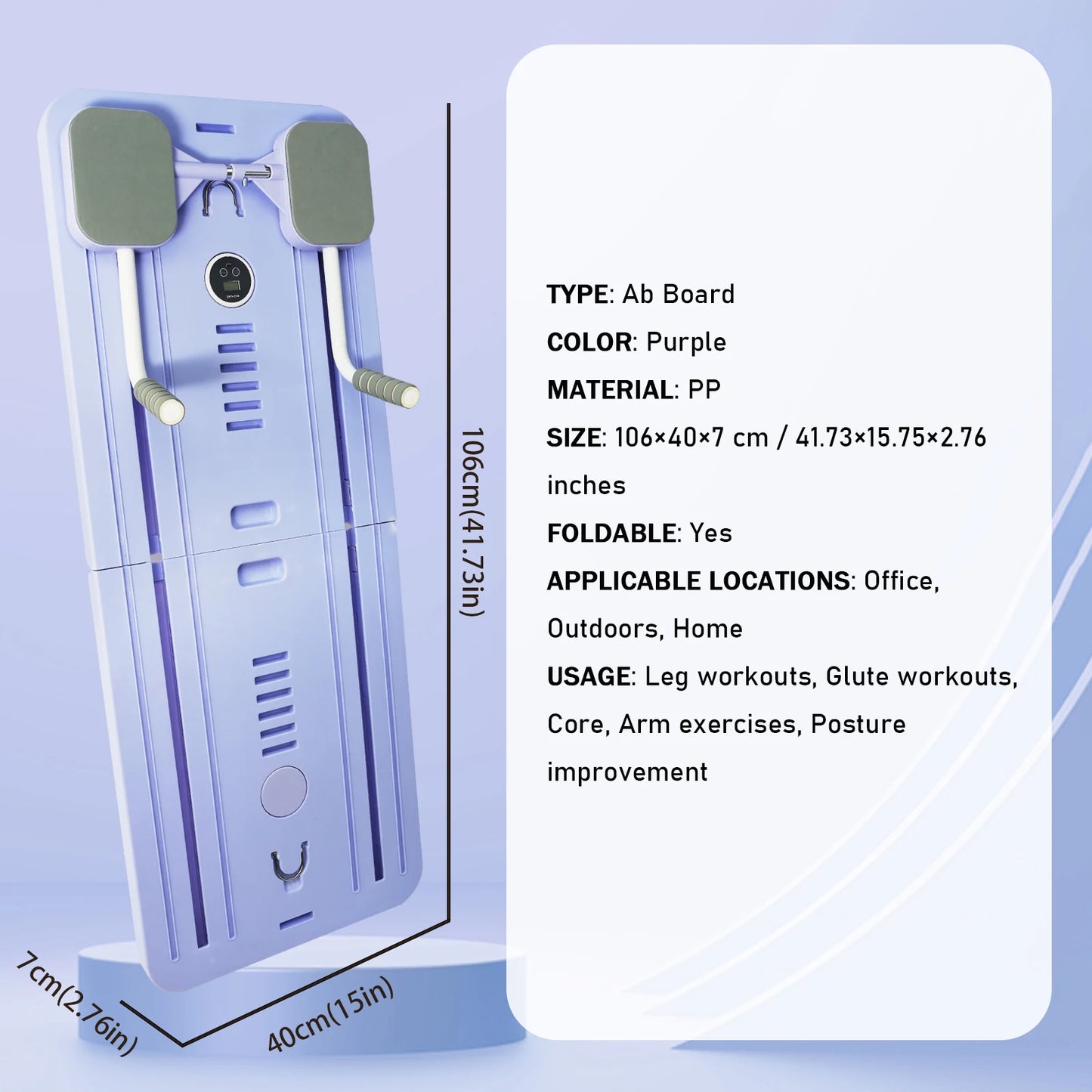 Ab & Push-up Workout Board- Yoga