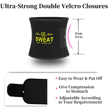 Waist Trimmer for Women Men Sweat Band Waist Trainer Corset Stomach Wraps for Weight Loss Neoprene Body Shaper Belt Shapewear
