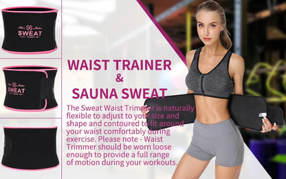 Waist Trimmer for Women Men Sweat Band Waist Trainer Corset Stomach Wraps for Weight Loss Neoprene Body Shaper Belt Shapewear