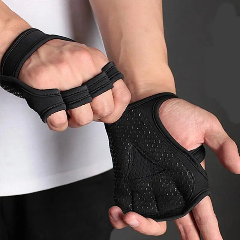 Lifting Palm Dumbbell Grips Pads Unisex Anti Skid Weight Training Gloves Gym Workout Fitness Sports For Hand Protector