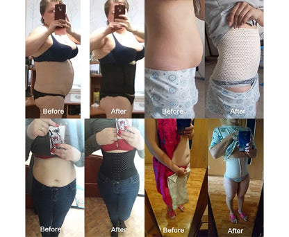 Lilvigor Slimming Waist Trainer Belt Shapewear Women Belly Cincher Body Shaper Fat Compression Strap Girdles Firm Hook Corset