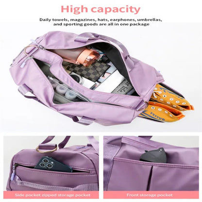 Stylish Unisex Waterproof Yoga Bag with Dry-Wet Separation, Large Capacity for Sports, Fitness, and Travel –Indoor & Outdoor Use