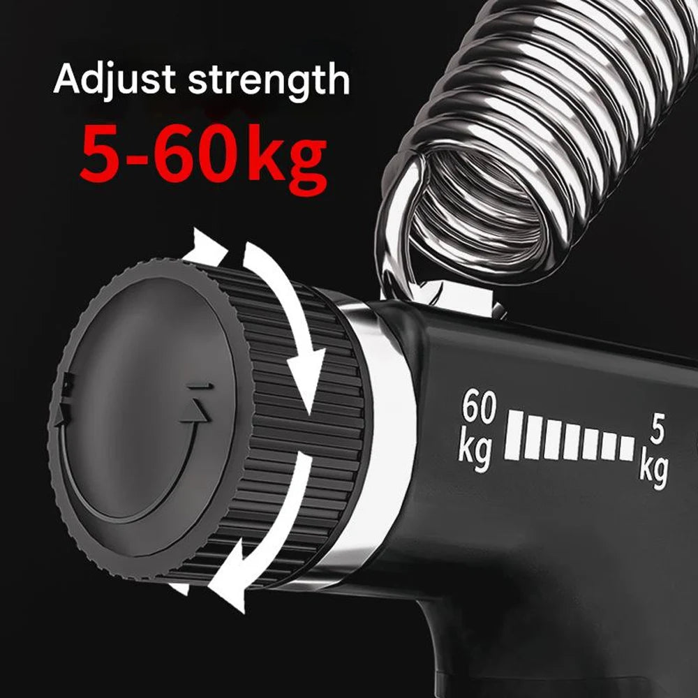 Mechanical Counting Grip Strength Trainer With Finger Exerciser For Muscle Building Hand Injury Recovery Rehabilitation Training