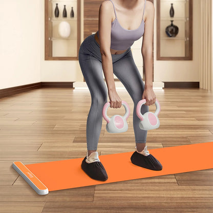 180/200CM Yoga Sliding Mat Sport Fitness Glide Pilates Skating Training Board Mat for Ice Hockey Roller Skating Leg Exercise