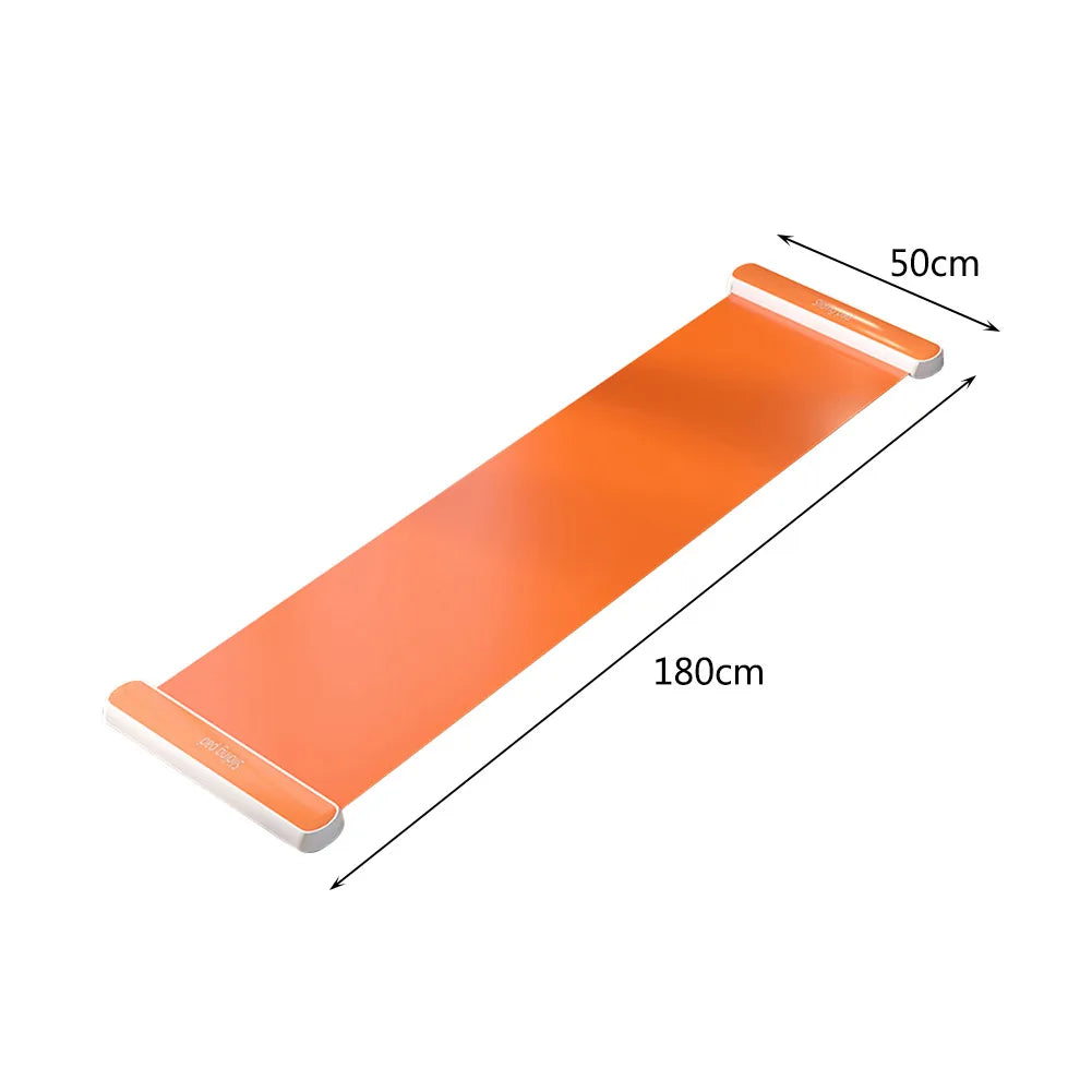 180/200CM Yoga Sliding Mat Sport Fitness Glide Pilates Skating Training Board Mat for Ice Hockey Roller Skating Leg Exercise