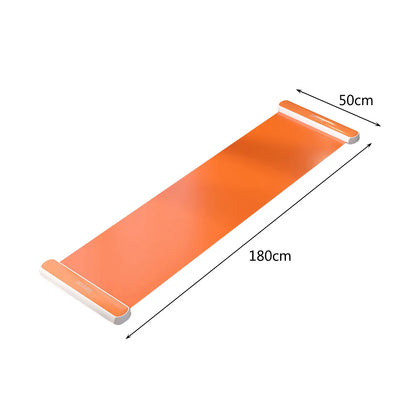 180/200CM Yoga Sliding Mat Sport Fitness Glide Pilates Skating Training Board Mat for Ice Hockey Roller Skating Leg Exercise