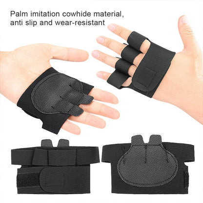 Dumbbell Gloves Breathable Weight Lifting Gloves Palm Protection Fitness Sports Gloves with 4 Finger Ring for Gym Workout