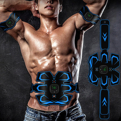 New USB Rechargeable EMS Muscle Stimulator ABS Arm 3 IN 1 Trainer Smart Wireless Fitness Abdominal Training Electric Body Slim