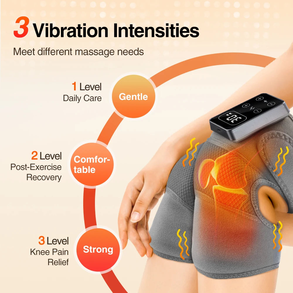 Heating Massage Knee Pad Shoulder Elbow Smart Vibration Hot Compress Protemote Blood Circulation Muscle Relax Joint Massager