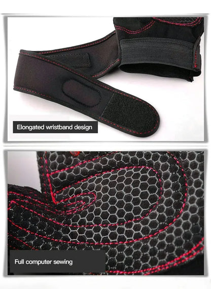 Outdoor Sport Gloves for Men Women Wrist Guard Fitness Gym Cycling Hiking Boxing Exercise Training Workout Long Wrist Fingerless