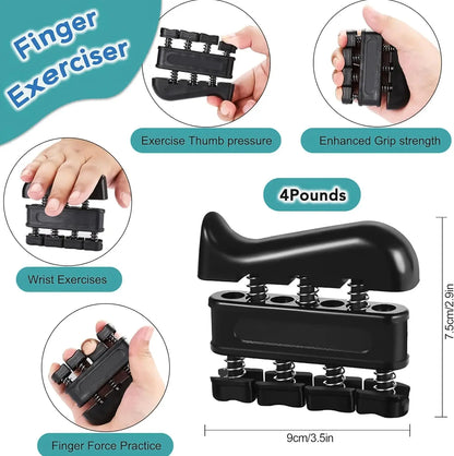 Mechanical Counting Grip Strength Trainer With Finger Exerciser For Muscle Building Hand Injury Recovery Rehabilitation Training