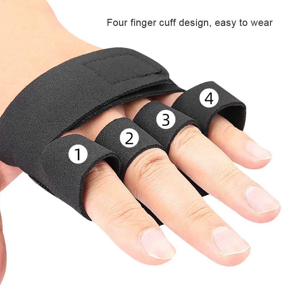 Dumbbell Gloves Breathable Weight Lifting Gloves Palm Protection Fitness Sports Gloves with 4 Finger Ring for Gym Workout