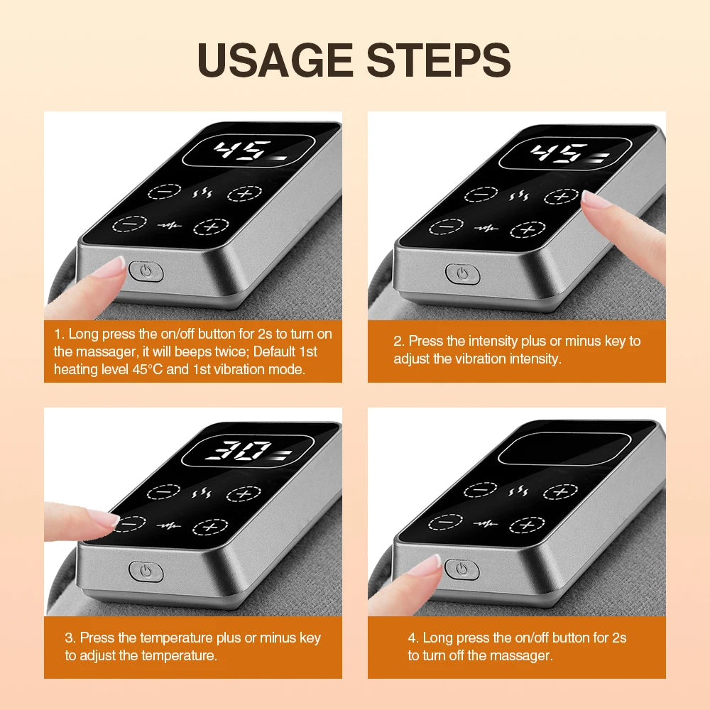 Heating Massage Knee Pad Shoulder Elbow Smart Vibration Hot Compress Protemote Blood Circulation Muscle Relax Joint Massager