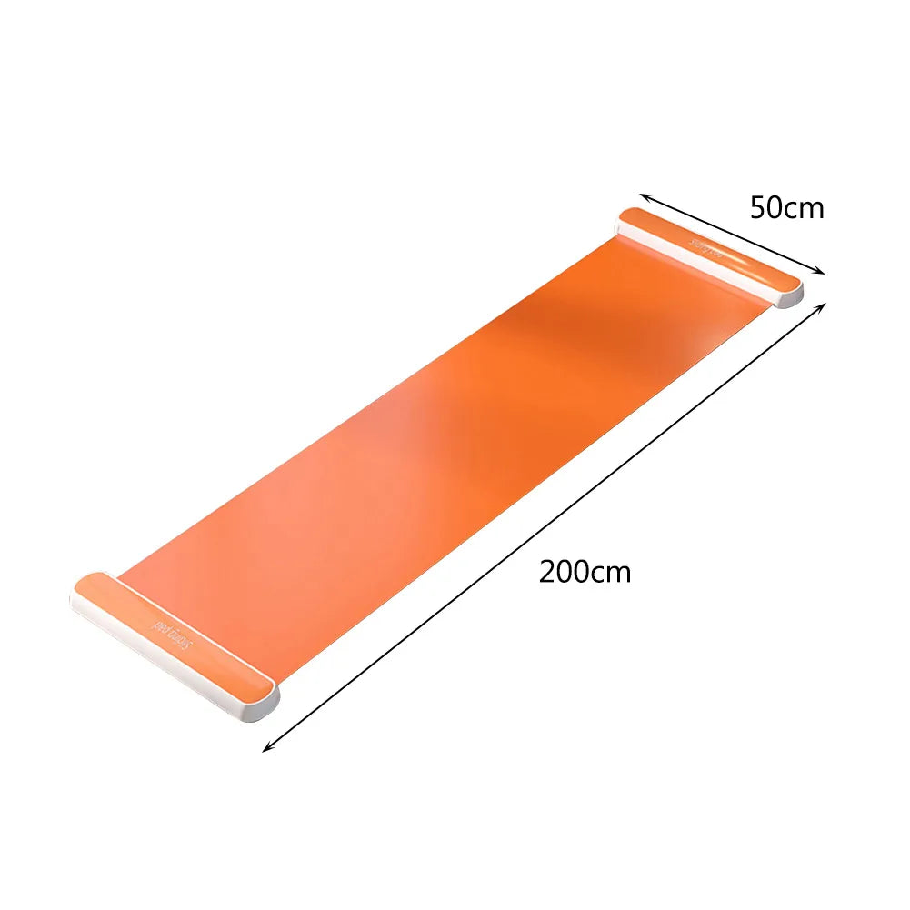 180/200CM Yoga Sliding Mat Sport Fitness Glide Pilates Skating Training Board Mat for Ice Hockey Roller Skating Leg Exercise