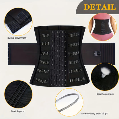 Waist Trainer for Women Underbust Waist Cincher Corset Tummy Control Sport Girdle Hourglass Body Shaper