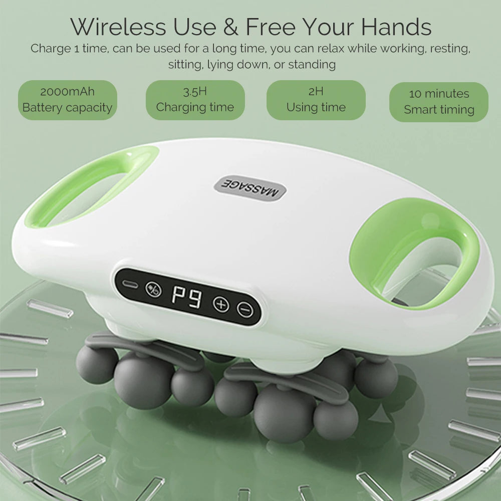 18-Head Fascia Gun High Frequency Vibration Deep Tissue Muscle Stimulate Muscle Fascia Body Massager Red Light Masajeador