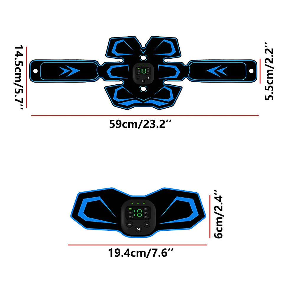 New USB Rechargeable EMS Muscle Stimulator ABS Arm 3 IN 1 Trainer Smart Wireless Fitness Abdominal Training Electric Body Slim