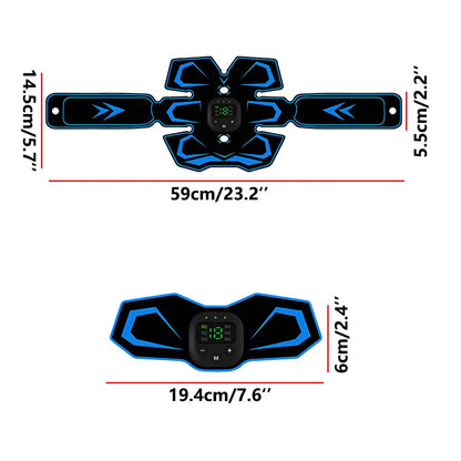 New USB Rechargeable EMS Muscle Stimulator ABS Arm 3 IN 1 Trainer Smart Wireless Fitness Abdominal Training Electric Body Slim