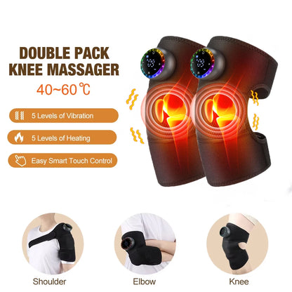 Heating Massage Knee Pad Shoulder Elbow Smart Vibration Hot Compress Protemote Blood Circulation Muscle Relax Joint Massager