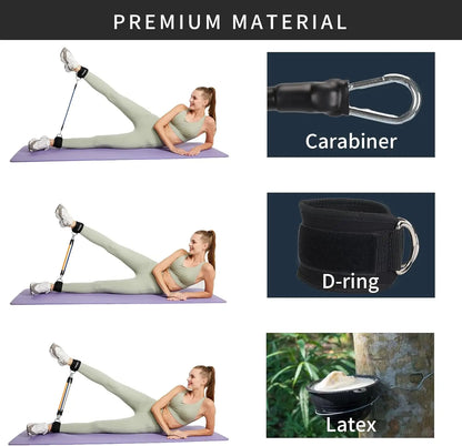 Exercising Resistance Belt, Puller, Leg Strength Training, Tie Strap, Foot Loop Buckle, Elastic Rope Protector, Edge Protection