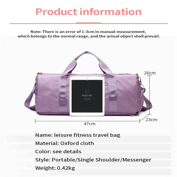 Stylish Unisex Waterproof Yoga Bag with Dry-Wet Separation, Large Capacity for Sports, Fitness, and Travel –Indoor & Outdoor Use