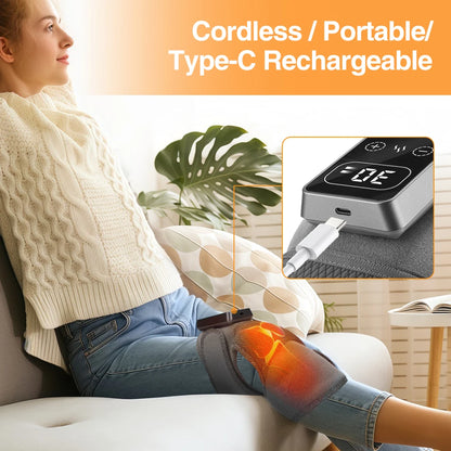 Heating Massage Knee Pad Shoulder Elbow Smart Vibration Hot Compress Protemote Blood Circulation Muscle Relax Joint Massager