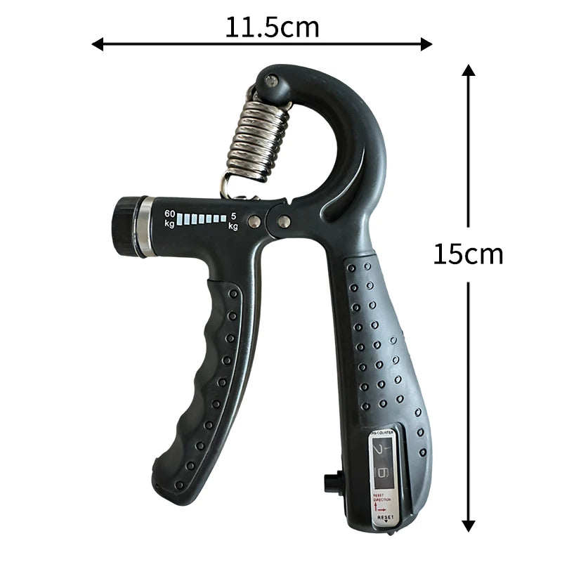 Mechanical Counting Grip Strength Trainer With Finger Exerciser For Muscle Building Hand Injury Recovery Rehabilitation Training