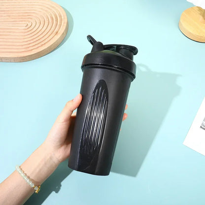 600ml Portable Protein Powder Shaker Bottle Leak Proof Water Bottle for Gym Fitness Training Sport Shaker Mixing Cup with Scale