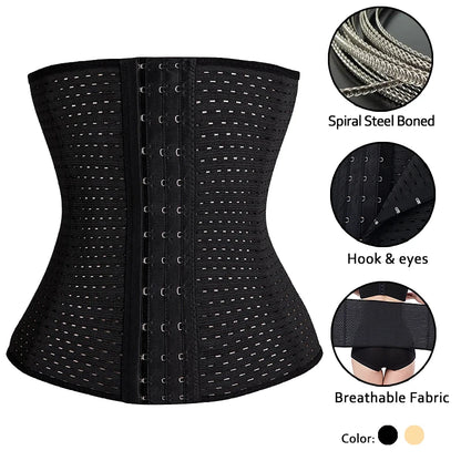Lilvigor Slimming Waist Trainer Belt Shapewear Women Belly Cincher Body Shaper Fat Compression Strap Girdles Firm Hook Corset