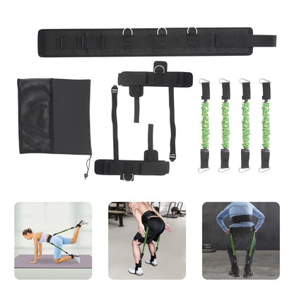 Jump Resistance Band Kit Leg Strength Resistance Band TPE Adjustable Vertical Jump Trainer Gym Equipment Accessories