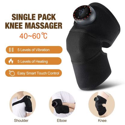 Heating Massage Knee Pad Shoulder Elbow Smart Vibration Hot Compress Protemote Blood Circulation Muscle Relax Joint Massager