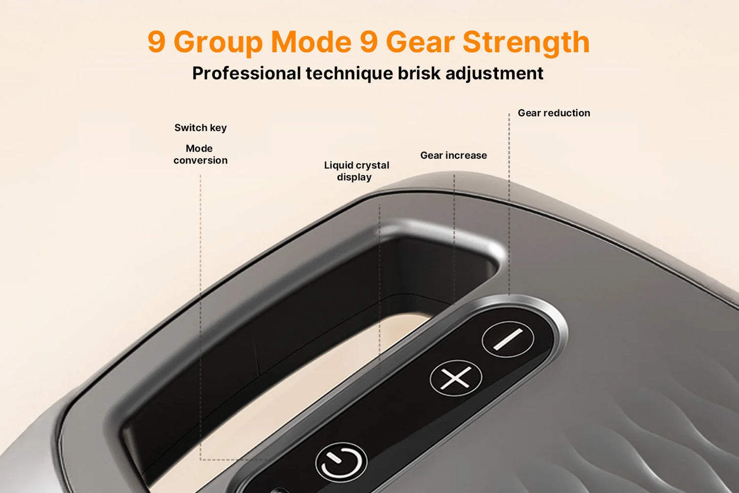 1pc Ten Head Percussion Massage Gun: USB Rechargeable, Deep Tissue Muscle Relaxation, 9 Intensity Levels, Silent