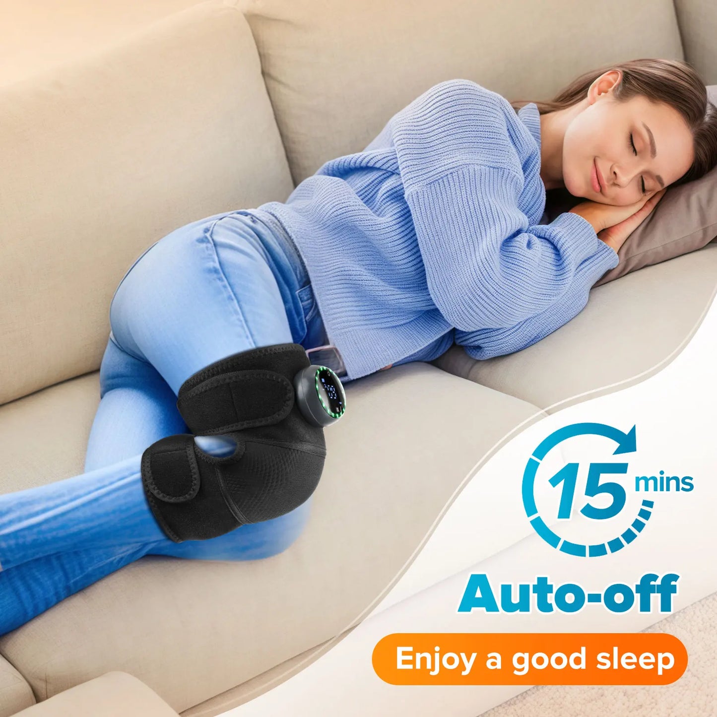 Heating Massage Knee Pad Shoulder Elbow Smart Vibration Hot Compress Protemote Blood Circulation Muscle Relax Joint Massager