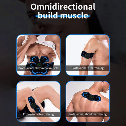 New USB Rechargeable EMS Muscle Stimulator ABS Arm 3 IN 1 Trainer Smart Wireless Fitness Abdominal Training Electric Body Slim
