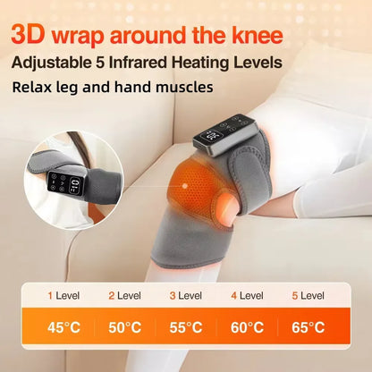 Heating Massage Knee Pad Shoulder Elbow Smart Vibration Hot Compress Protemote Blood Circulation Muscle Relax Joint Massager