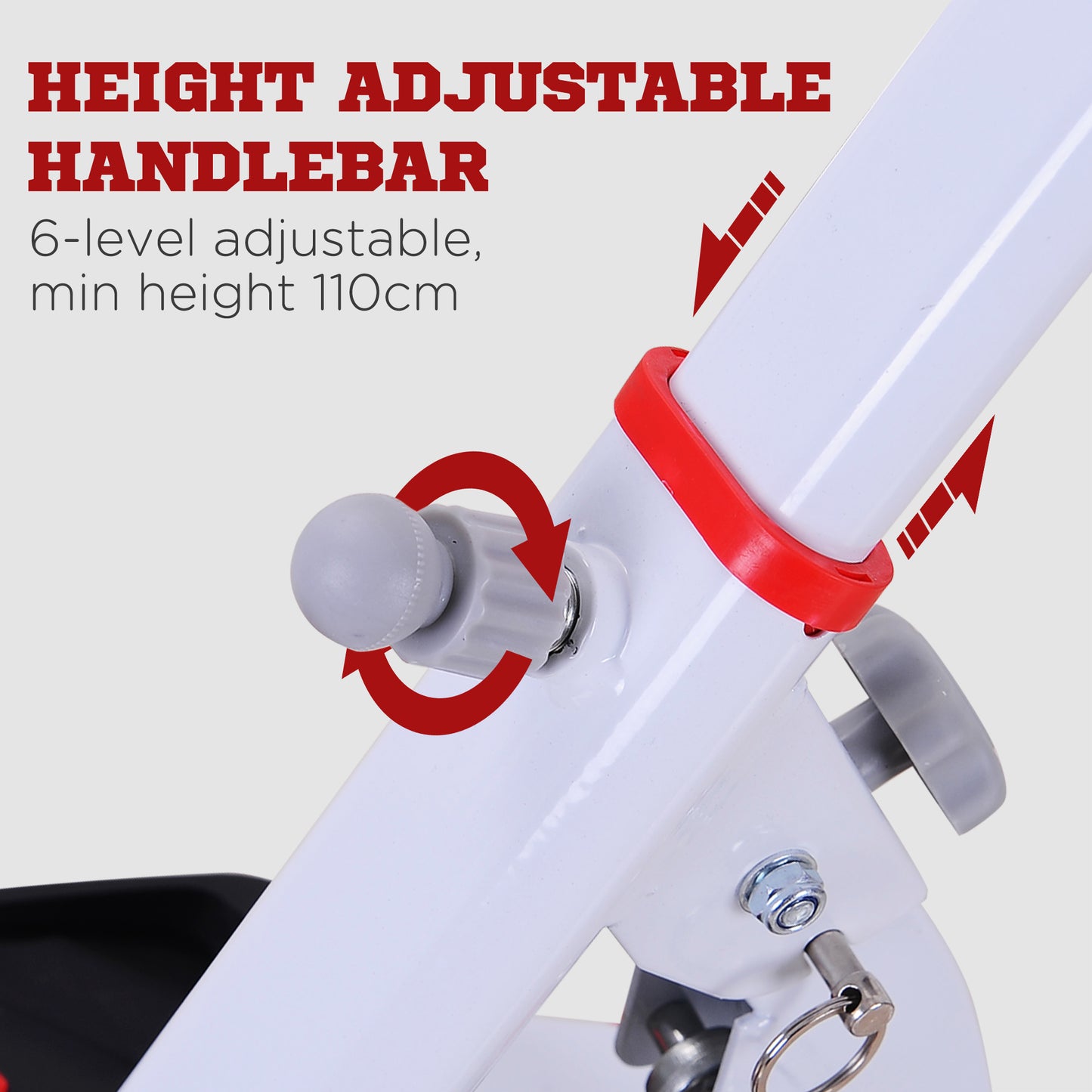 Stepper W/ Handle Hand Grip Workout Fitness Machine For Fitness Aerobic Exercise Home Gym Red