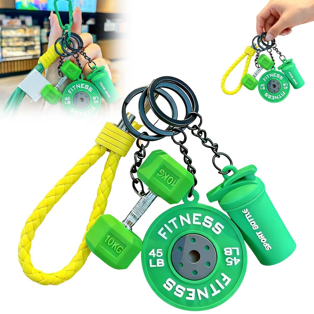 4-Pack Mini Gym Keychain Set